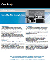 Estudo de caso sobre Cabeamento: Escolas do condado de Cambridgeshire